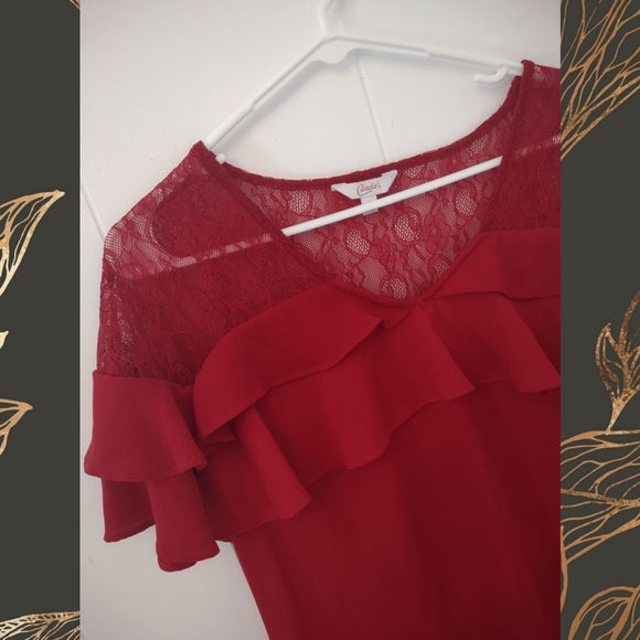 NWOT Candie's Romantic Ruffle Blouse - Picture 3 of 4